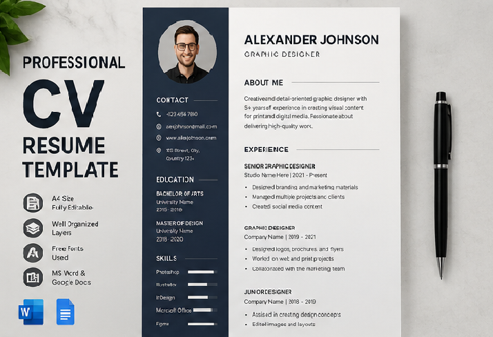 Professional CV Resume Template