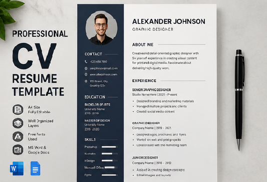 Professional CV Resume Template